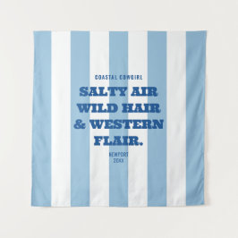 Tapete De Parede Elegância Western Cowgirl Costeira Faixa Azul de C