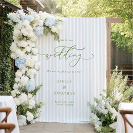 Tapete De Parede Elegant Blue Wedding Backdrop Tapestry