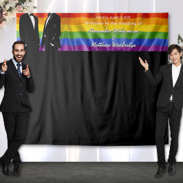 Tapete De Parede Elegant Modern Gay Men Rainbow Wedding Backdrop