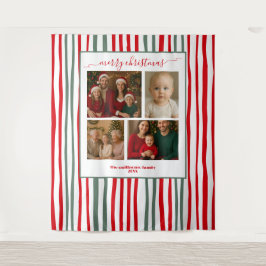 Tapete De Parede Elegant Stripes family Photo Christmas backdrop