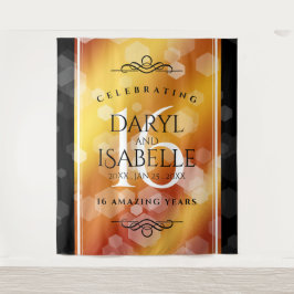 Tapete De Parede Elegante 16º Aniversário de Casamento Topázio Dour