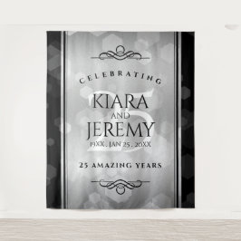 Tapete De Parede Elegante 25º Aniversário de Bodas de Prata