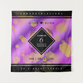 Tapete De Parede Elegante 6º Aniversário de Casamento de Ámetista