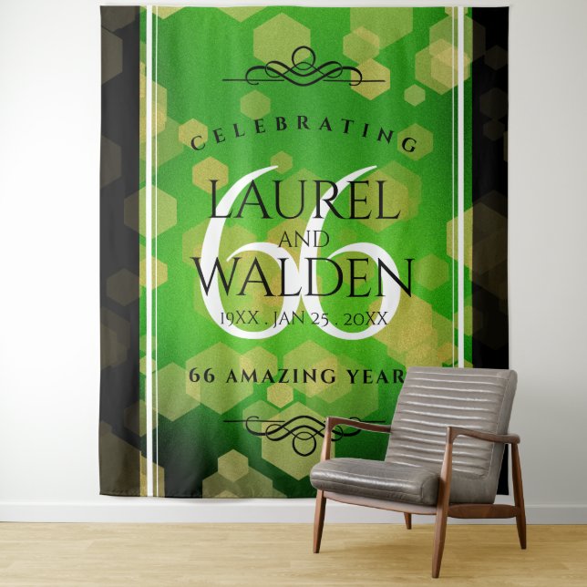 Tapete De Parede Elegante 66º Aniversário de Casamento Titanite (In Situ)