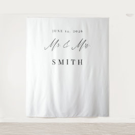 Tapete De Parede Elegante Banner de Fundo de Casamento com Caligraf