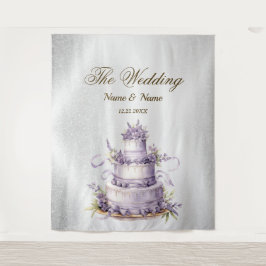 Tapete De Parede Elegante brilhante de festa de casamento Silver