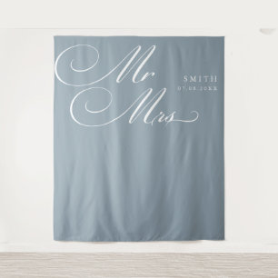 Tapete De Parede Elegante Caligrafia Sr. e Sra. Wedding Backdrop