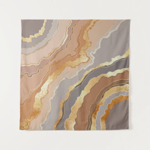 Tapete De Parede Elegante Dourado Marble: Fundo Estilizado.