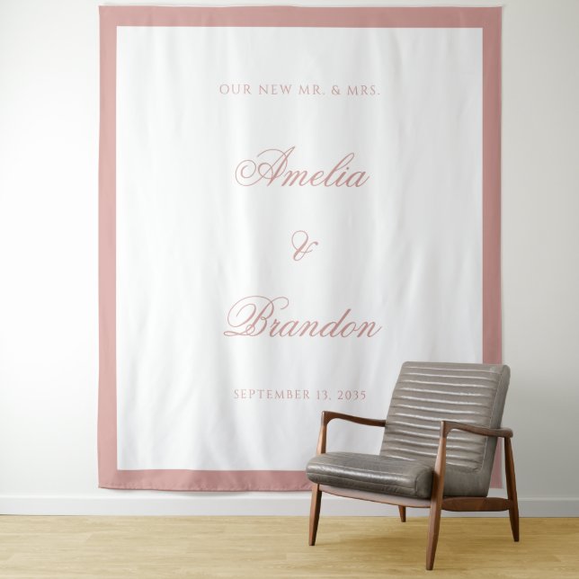 Tapete De Parede Elegante Fundo de Casamento Clássico com Borda Ros (In Situ)