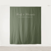 Elegante Fundo de Casamento Clássico Verde Oliva
