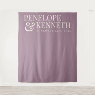 Tapete De Parede Elegante Fundo de Casamento Personalizado Roxo Emp