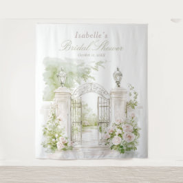 Tapete De Parede Elegante Jardim de Noiva Pastel Château Francês