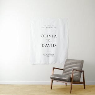 Tapete De Parede Elegante Minimalista Bem-vindo Casamento