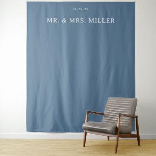 Tapete De Parede Elegante Minimalista Tipográfica Azul