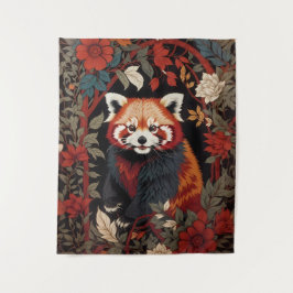 Tapete De Parede Elegante Red Panda William Morris Inspirou Floral