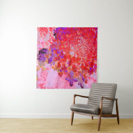 Tapete De Parede Elegante Roxo e Laranja