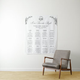 Tapete De Parede Elegante Sinal de Assento de Casamento com 12 Mesa