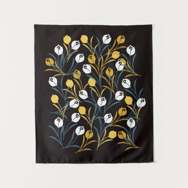 Tapete De Parede Elegante Tulip Floral (Frente)