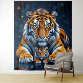 Tapete De Parede Elektrisierender Tiger – Kraftvolle Wildnis