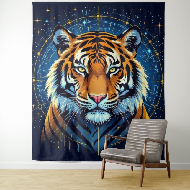 Tapete De Parede Elektrisierender Tiger – Kraftvolle Wildnis  (In Situ)