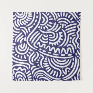 Tapete De Parede Elementos étnicos desenhados à mão, padrão vibrant