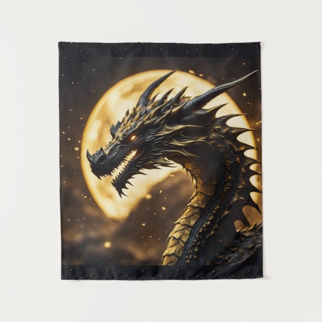 Tapete De Parede Ember O Dragão Decoração de Quarto Pendurada na Pa (Frente)