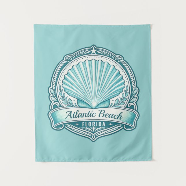 Tapete De Parede Emblema Costeiro de Atlantic Beach FL (Frente)