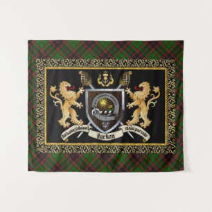 Tapete De Parede Emblema e Lema do Clã Buchan com Leões