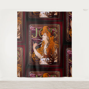 Tapete De Parede Emprego de Alphonse Mucha Vintage Art Nouveau Trab