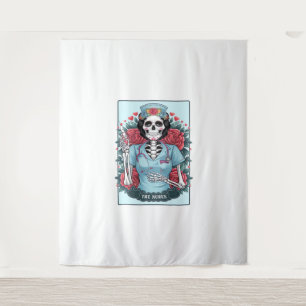 Tapete De Parede Enfermeira Enfermeira Tarot Com Rosa Floral