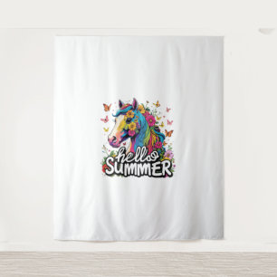 Tapete De Parede Engraçado Alô Horse de Verão