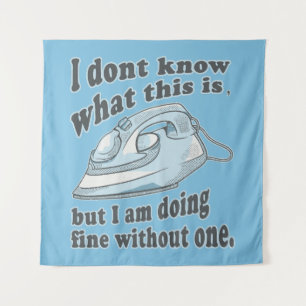 Tapete De Parede Engraçado design de passar roupa. Eu odeio passar 