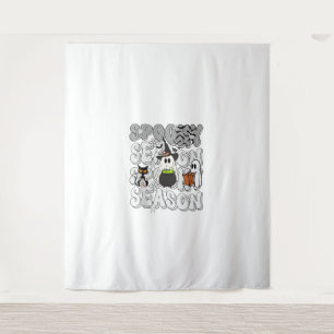 Tapete De Parede Engraçado Dizer "Spooky Season Halloween Cat Ghost