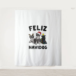 Tapete De Parede Engraçado Feliz Navidog Miniature Schnauzer, amant