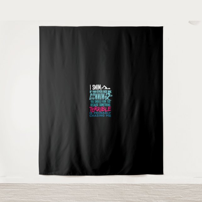 Tapete De Parede Engraçado Nadar Presente Um Nadador (Frente)