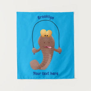 Tapete De Parede Engraçado saltando desenho de peixe