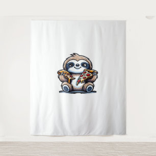 Tapete De Parede Engraçado Sloth comendo Pizza, Amante de os animai