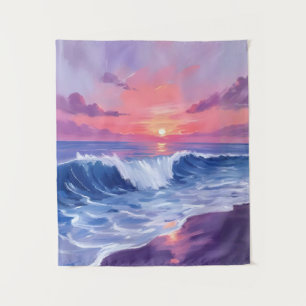 Tapete De Parede Enseada de Algodão Doce Pintura em Aquarela de O