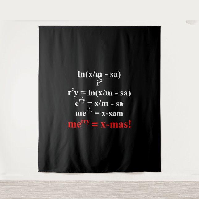Tapete De Parede Equação de Matemática Feliz Natal (Frente)