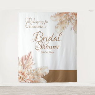 Tapete De Parede Erva branca-marrom-escura-pampas