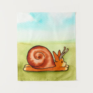 Tapete De Parede Es-Corg-O Snail Corgi Watercolor