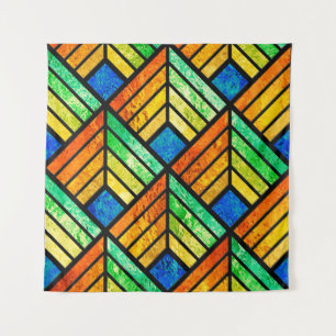 Tapete De Parede Esboço de uma janela de vitral. Padrão contínuo