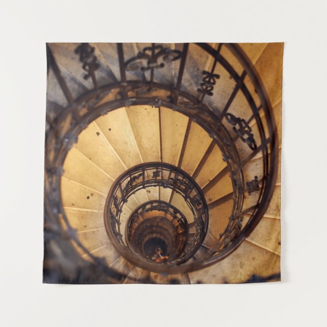 Tapete De Parede Escada espiral escada escada escada antiga escada  (Frente)