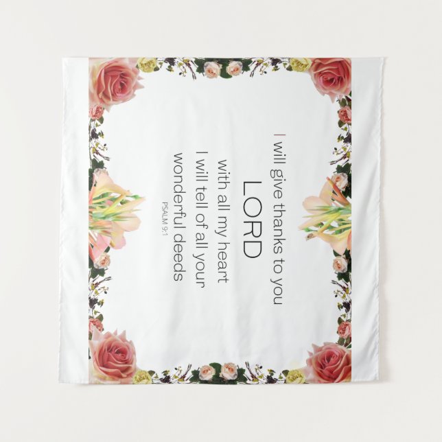 Tapete De Parede Escritura Salm 9, Floral (Frente (Horizontal))