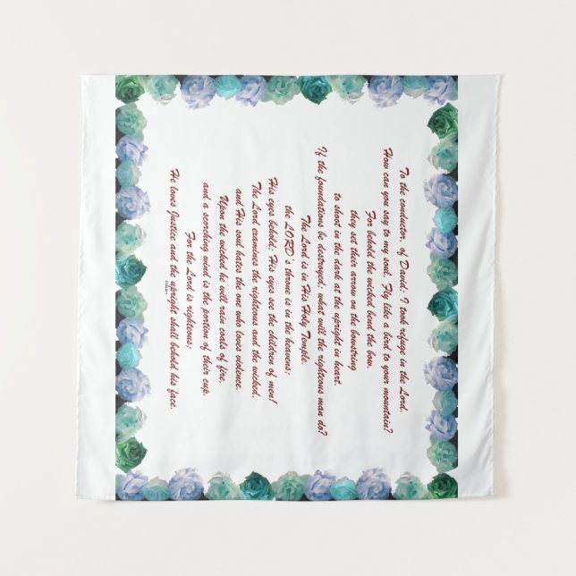 Tapete De Parede Escritura, Salmo 11, Verso Da Bíblia, (Frente (Horizontal))