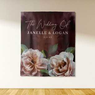 Tapete De Parede Escuro + Escuro Russo Floral Moody Backdrop