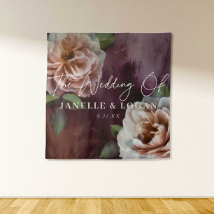 Tapete De Parede Escuro + Escuro Russo Floral Moody Backdrop