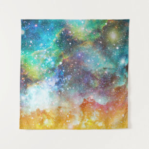 Tapete De Parede Espaço futurístico, fundo nebuloso estrelado.