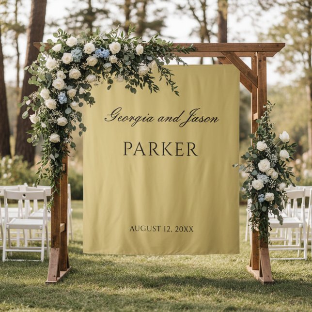 Tapete De Parede Espanto de casamento elegante de Ochre (Criador carregado)