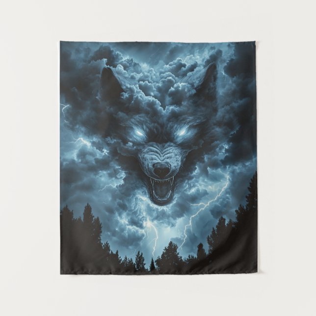 Tapete De Parede Espírito Lobo da Tempestade (Frente)
